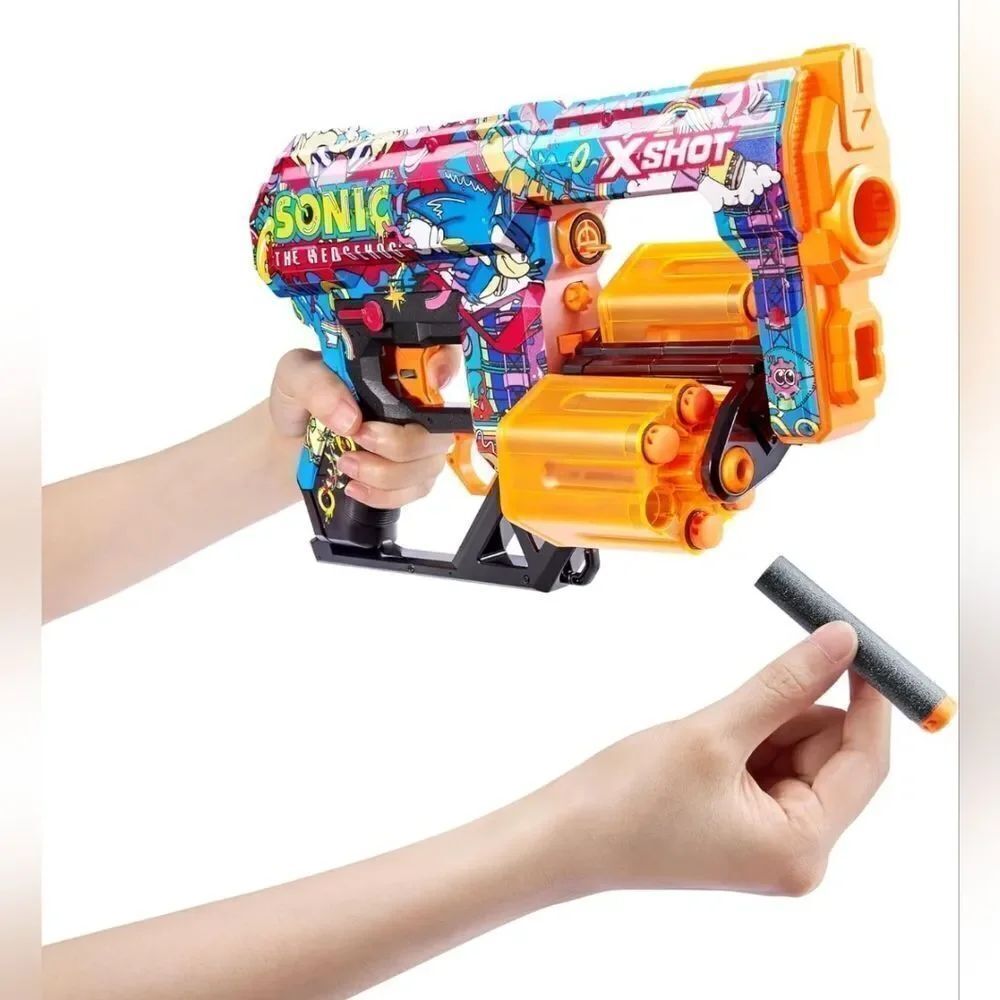 X-Shot SKINS Dread Dart Blaster - Sonic the Hedgehog by ZURU Hyper Spike